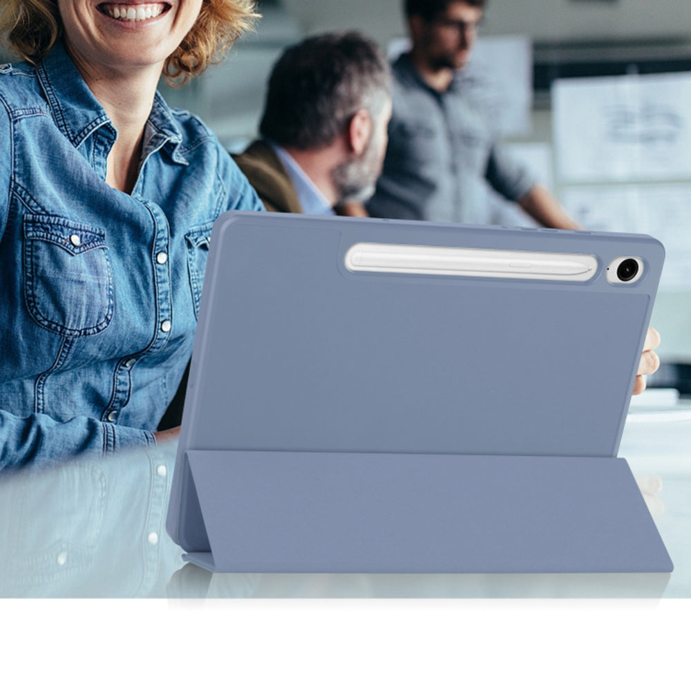 Suojakuori Samsung Galaxy Tab S9 FE / Tab S9 / Tab S10 FE:lle, Techsuit, Flex Trifold, Laivastonsininen