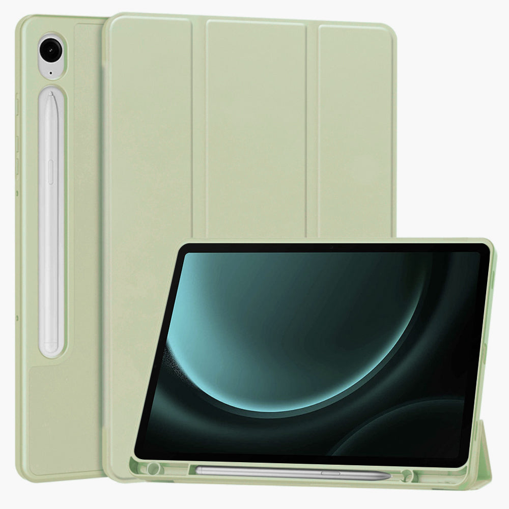 Suojakuori Samsung Galaxy Tab S9 FE / Tab S9 / Tab S10 FE:lle, Techsuit, Flex Trifold, Vihreä Matcha