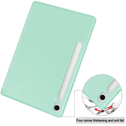 Suojakuori Samsung Galaxy Tab S9 FE / Tab S9 / Tab S10 FE:lle, Techsuit, Flex Trifold, Vihreä Matcha