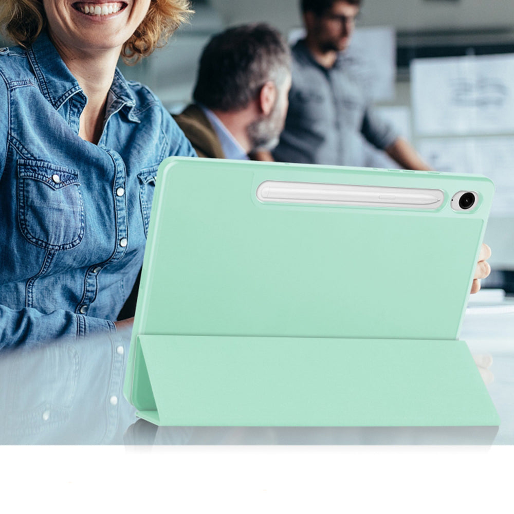 Suojakuori Samsung Galaxy Tab S9 FE / Tab S9 / Tab S10 FE:lle, Techsuit, Flex Trifold, Vihreä Matcha