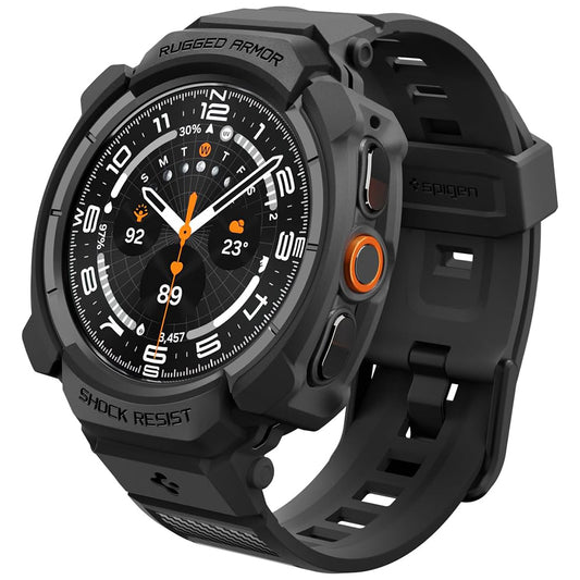 Spigen Rugged Armor Pro -kuori Samsung Galaxy Watch Ultra2:lle, Mattamusta ACS11612