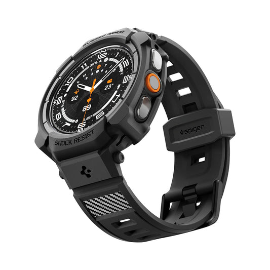 Spigen Rugged Armor Pro -kuori Samsung Galaxy Watch Ultra2:lle, Mattamusta ACS11612