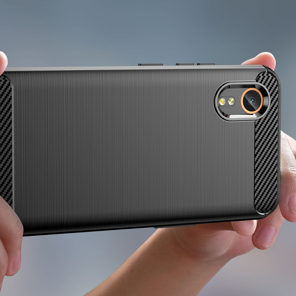 Kuori Samsung Galaxy Xcover7 G556:lle, Techsuit, Hiili, Musta