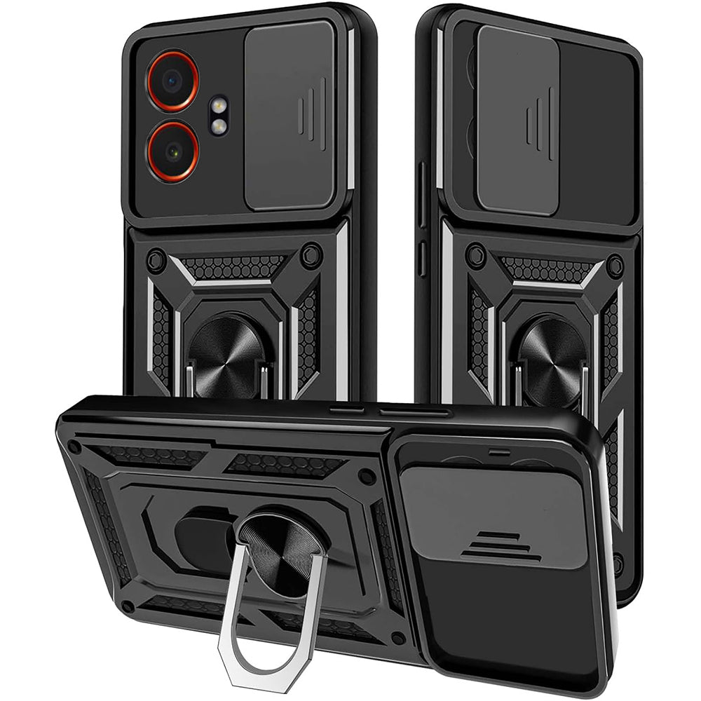 Kuori Samsung Galaxy XCover7 Pro:lle, Techsuit, CamShield, Musta