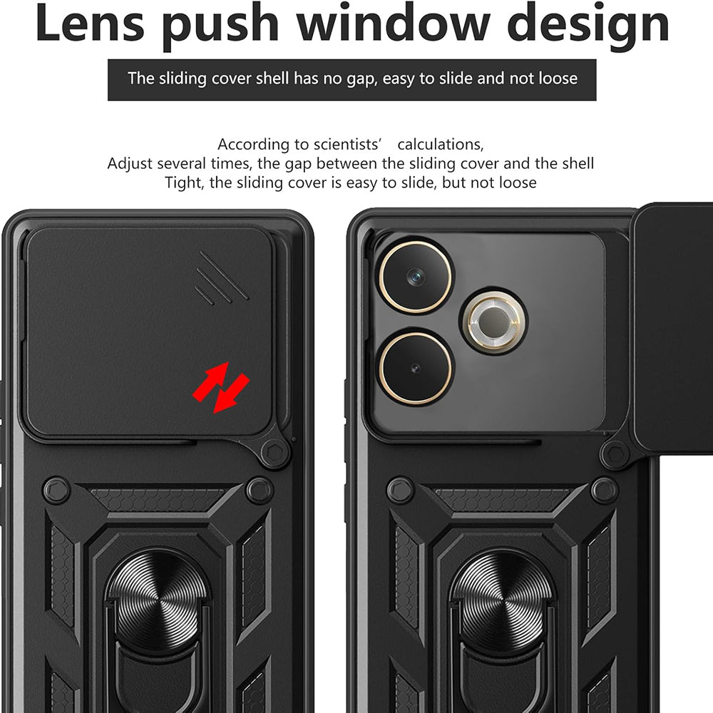Kuori Samsung Galaxy XCover7 Pro:lle, Techsuit, CamShield, Musta