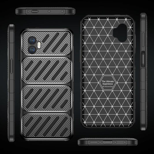 Case for Samsung Galaxy XCover7 Pro, Techsuit, CarbonFiber, Black