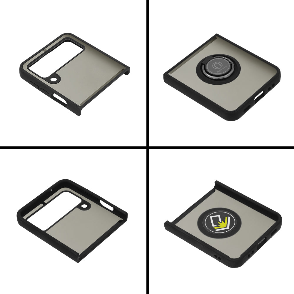 Kuori Samsung Galaxy Z Flip3 5G F711:lle, Techsuit, Glinth, Musta
