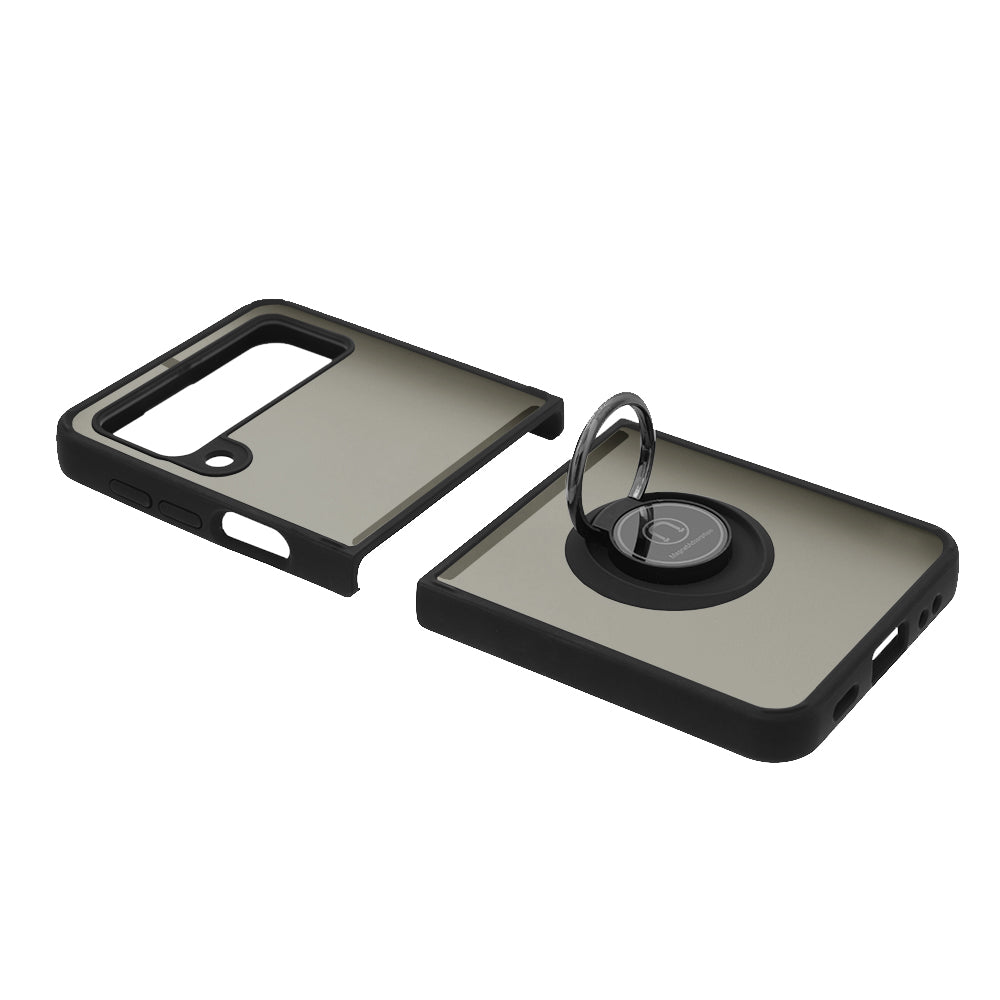 Kuori Samsung Galaxy Z Flip3 5G F711:lle, Techsuit, Glinth, Musta