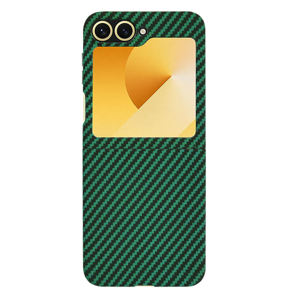 Case for Samsung Galaxy Z Flip7 FE F761 / Z Flip6 F741, Techsuit, Carbonite FiberShell, Green
