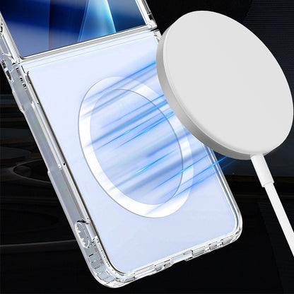 MagSafe Case for Samsung Galaxy Z Flip7 F766, 3MK, Armor MagCase, Transparent