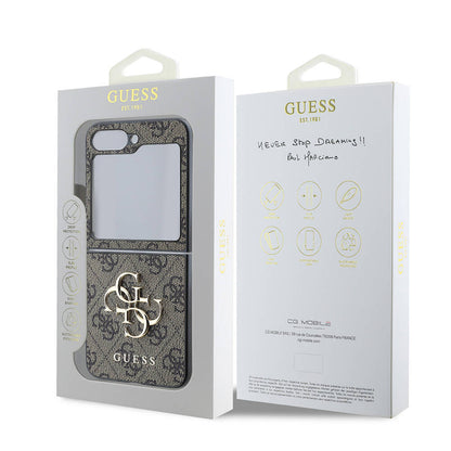 Kotelo Samsung Galaxy Z Flip7 F766:lle, Guess, 4G Metal Logo, Musta