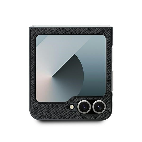 Suojakotelo Samsung Galaxy Z Flip7 FE F761 / Z Flip6 F741, Karl Lagerfeld, Saffiano Karl & Choupette Metal, Musta