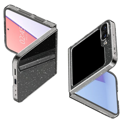 Suojakotelo Samsung Galaxy Z Flip7 FE F761 / Z Flip6 F741, Spigen, Air Skin Glitter, Läpinäkyvä