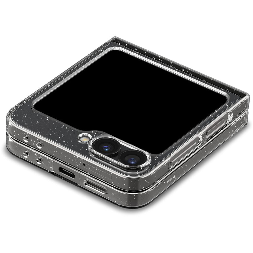 Suojakotelo Samsung Galaxy Z Flip7 FE F761 / Z Flip6 F741, Spigen, Air Skin Glitter, Läpinäkyvä