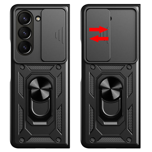 Kuori Samsung Galaxy Z Fold5 F946:lle, Techsuit, CamShield, Musta