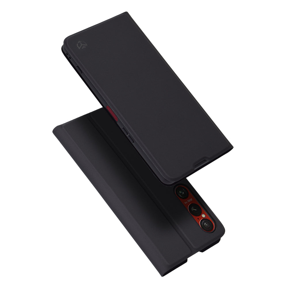 Kuori Sony Xperia 1 VI:lle, Techsuit, Magskin Book, Musta