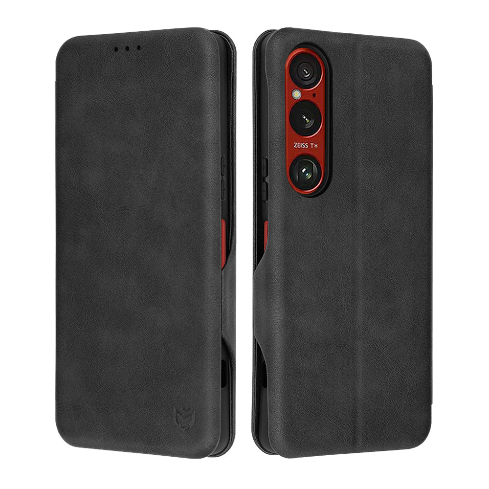 Kuori Sony Xperia 1 VI:lle, Techsuit, Safe Wallet Plus, Musta