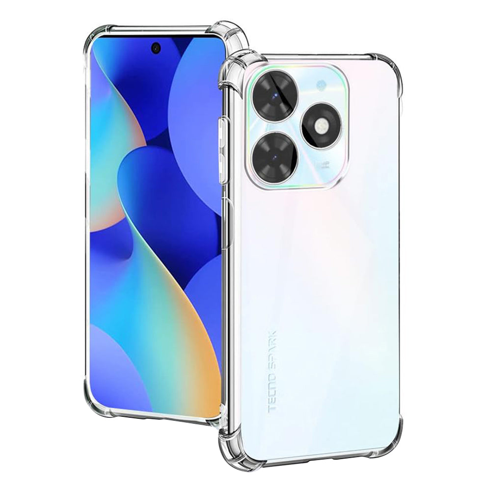 Case for Tecno Spark 20, Techsuit, Shockproof Clear, Transparent