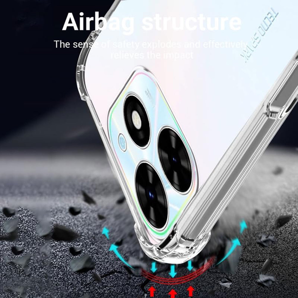 Case for Tecno Spark 20, Techsuit, Shockproof Clear, Transparent