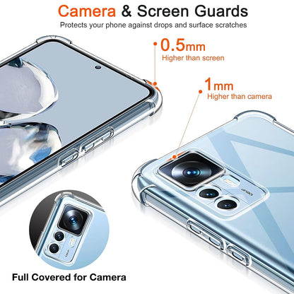 Kuori Xiaomi 12T / 12T Pro:lle, Techsuit, Iskunkestävä Kirkas, Läpinäkyvä