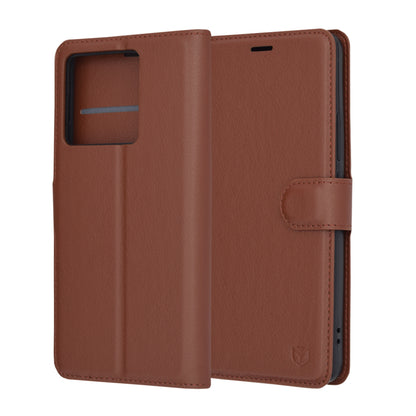 Case for Xiaomi 13T Pro / 13T, Techsuit, Leather Folio, Brown