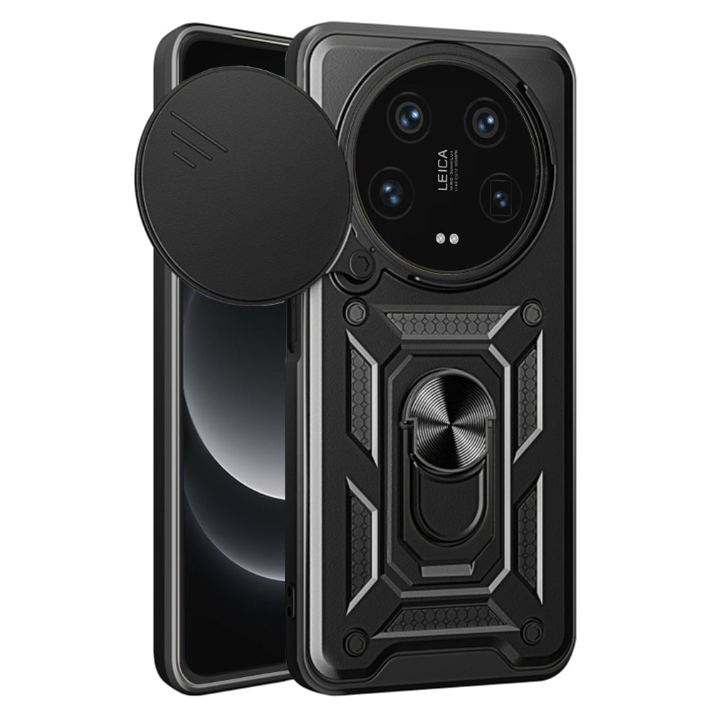 Kuori Xiaomi 14 Ultralle, Techsuit, CamShield, Musta