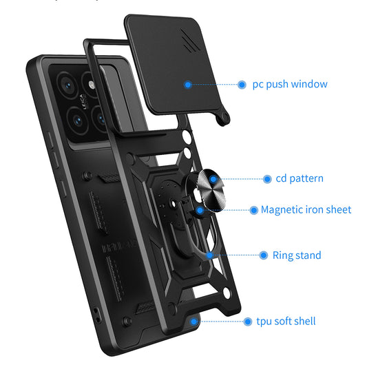 Kuori Xiaomi 14T:lle, Techsuit, CamShield, Vihreä