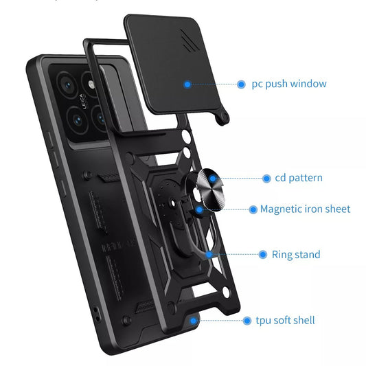 Kuori Xiaomi 15 Pro:lle, Techsuit, CamShield, Musta
