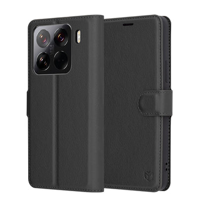Kuori Xiaomi 15 Pro:lle, Techsuit, nahkainen folio, musta