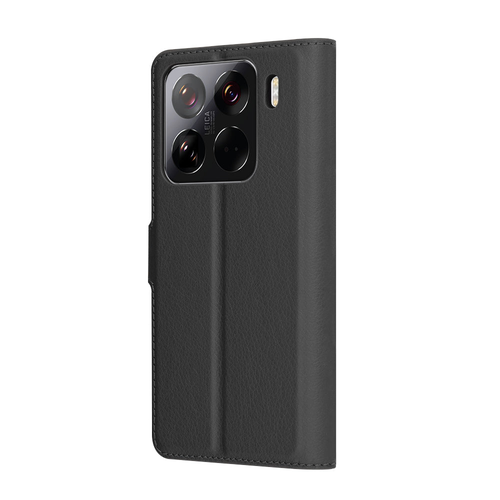 Kuori Xiaomi 15 Pro:lle, Techsuit, nahkainen folio, musta