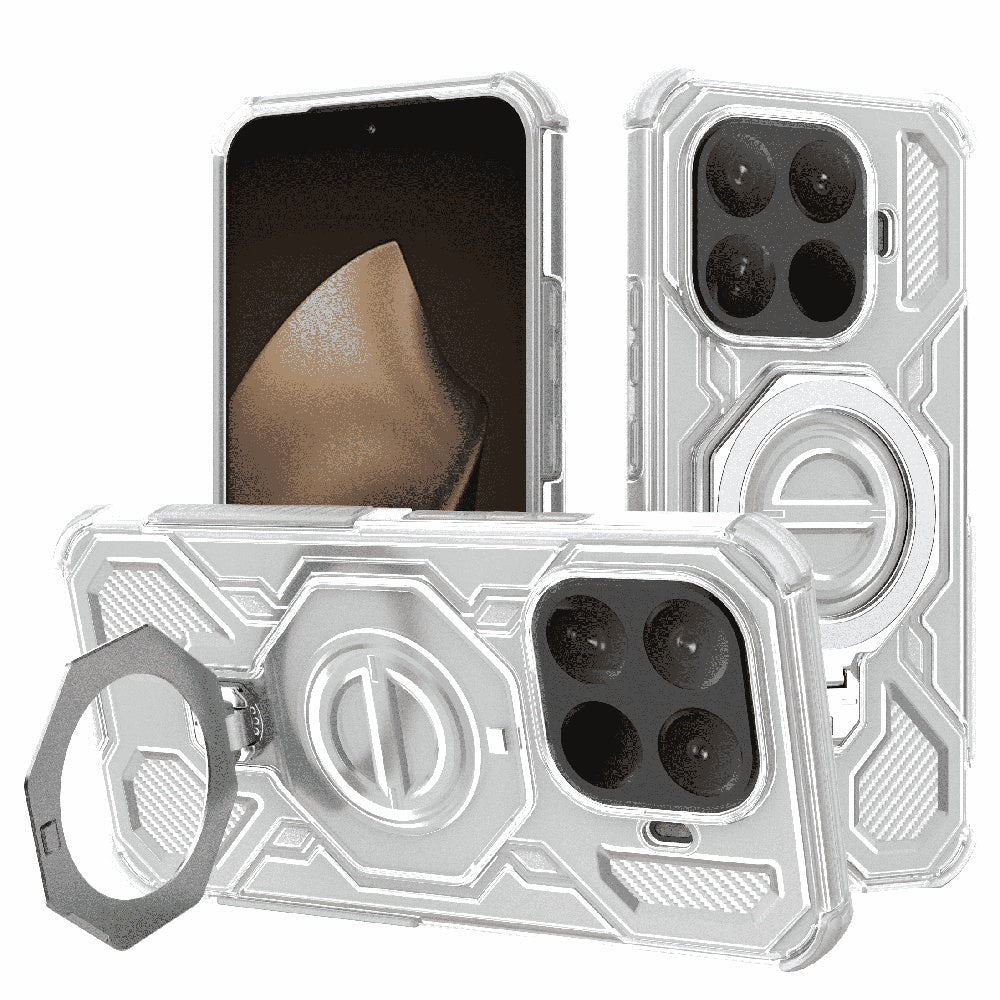 Suojakotelo Xiaomi 15T Prolle, Techsuit, Carbon Shield Pro, Valkoinen