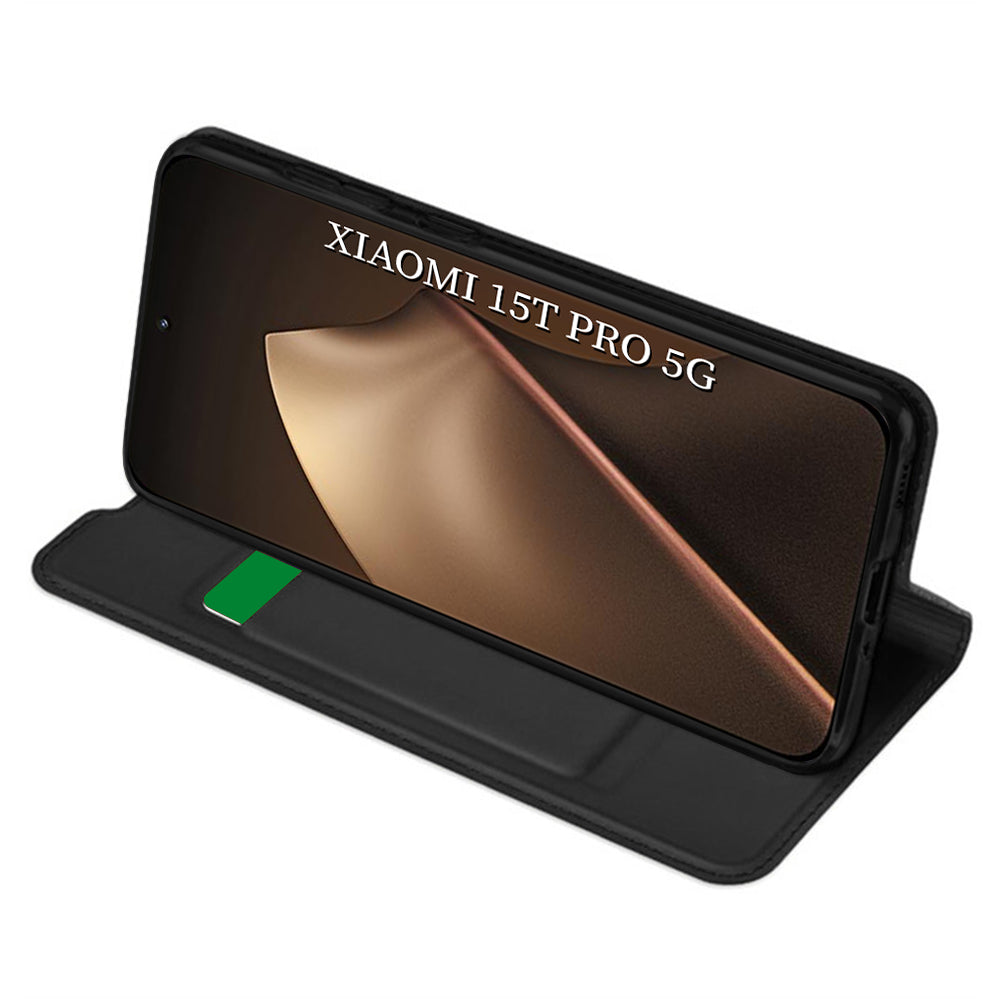 Suojakotelo Xiaomi 15T Pro:lle, Techsuit, Magskin Book, Musta