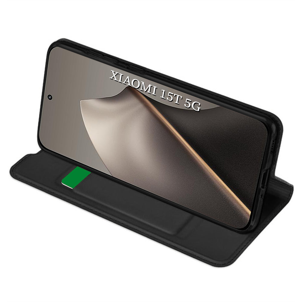 Suojakotelo Xiaomi 15T:lle, Techsuit, Magskin Book, Musta