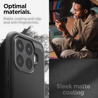 Kuori Xiaomi 17T Pro:lle, Spigen, Rugged Armor, Musta ACS11869