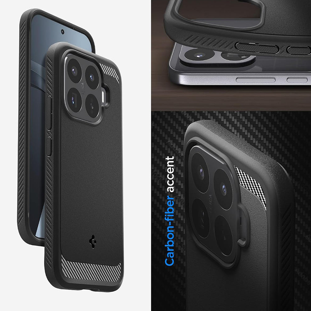 Kuori Xiaomi 17T:lle, Spigen, Rugged Armor, Musta ACS11870