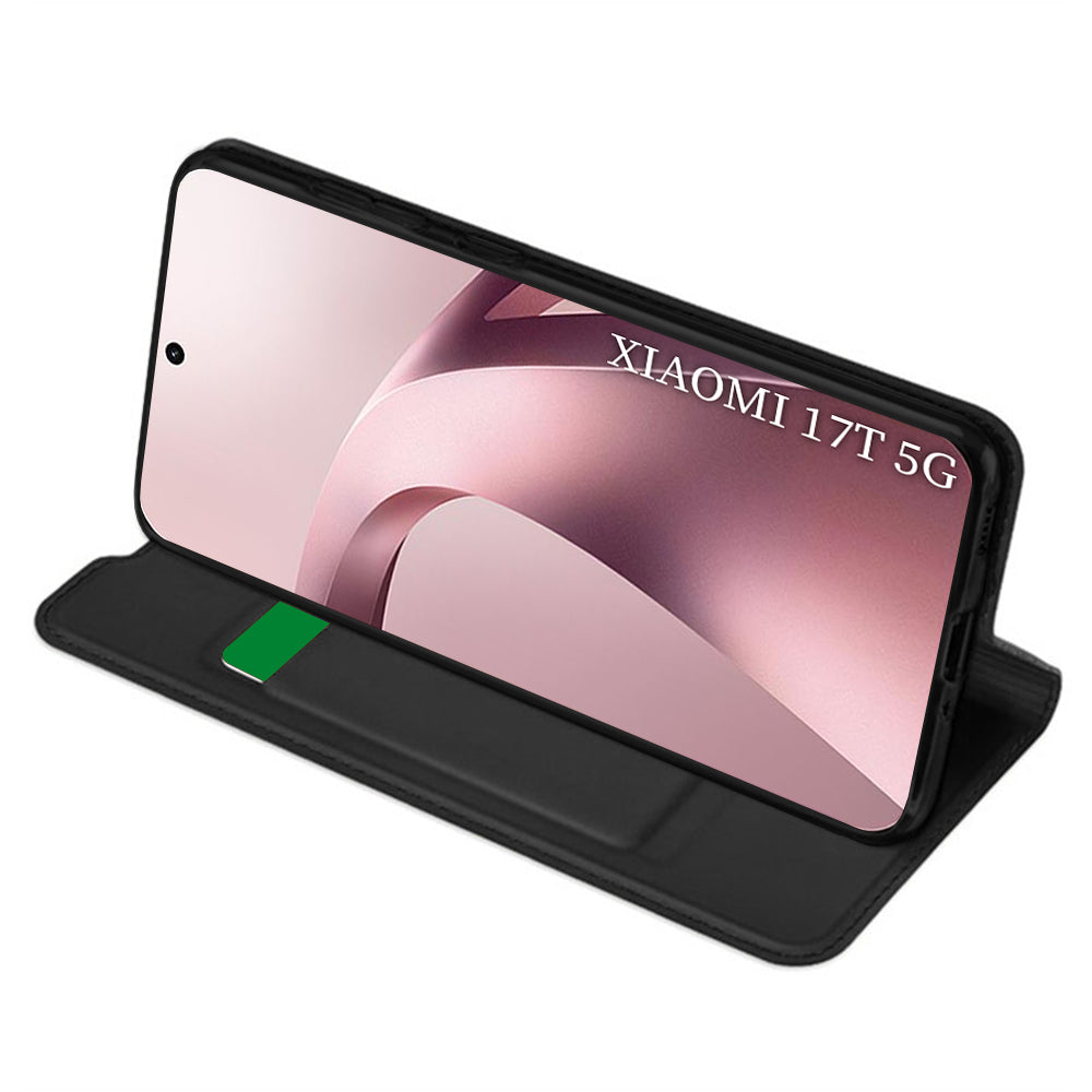 Kuori Xiaomi 17T:lle, Techsuit, Magskin Book, Musta