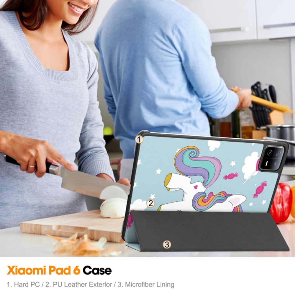 Kuori Xiaomi Pad 6 / 6 Pro:lle, Techsuit, FoldPro Unicorn, Monivärinen