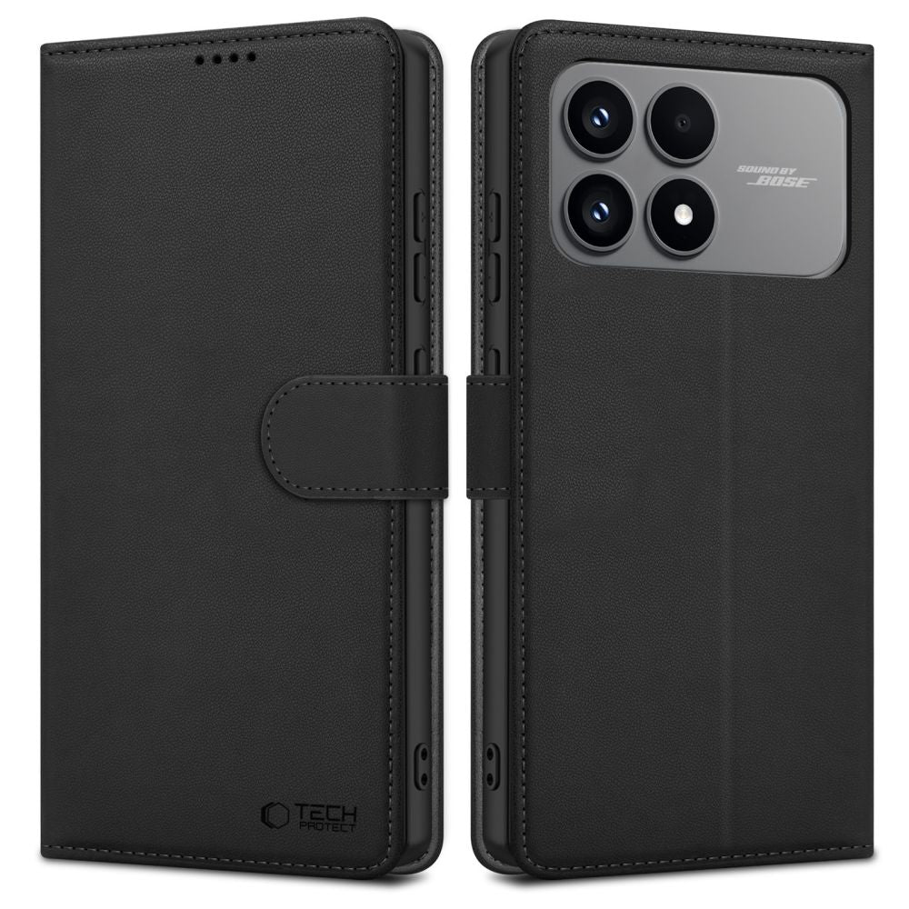 Suojakotelo Xiaomi Poco F8 Prolle, Tech-Protect, Wallet, Musta
