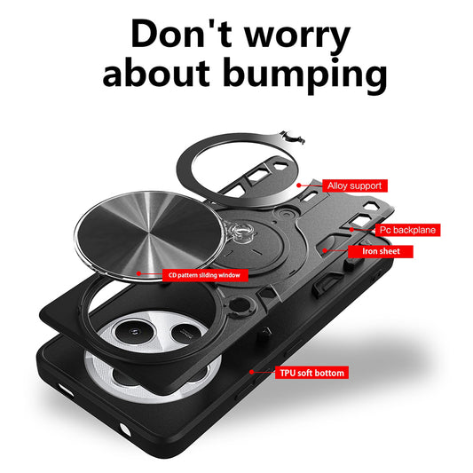 Kuori Xiaomi Poco C75 / Redmi 14C:lle, Techsuit, CamGuard Pro, Musta