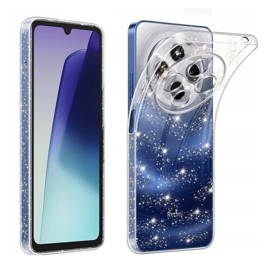 Kuori Xiaomi Poco C75 / Redmi 14C:lle, Techsuit, SparkleSkin, Läpinäkyvä
