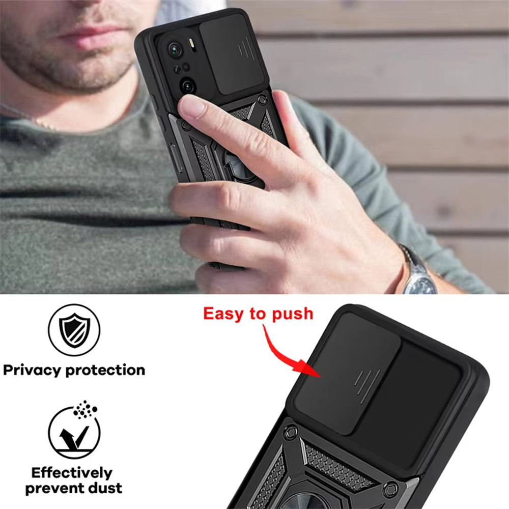 Kuori Xiaomi Poco F3 / Mi 11i:lle, Techsuit, CamShield, Musta