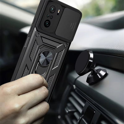Kuori Xiaomi Poco F3 / Mi 11i:lle, Techsuit, CamShield, Musta