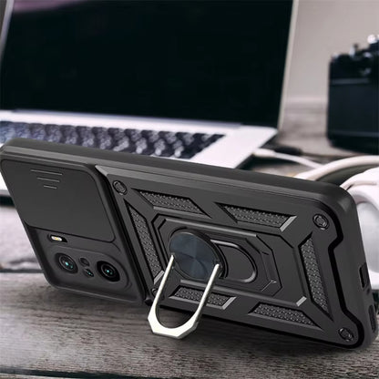 Kuori Xiaomi Poco F3 / Mi 11i:lle, Techsuit, CamShield, Musta