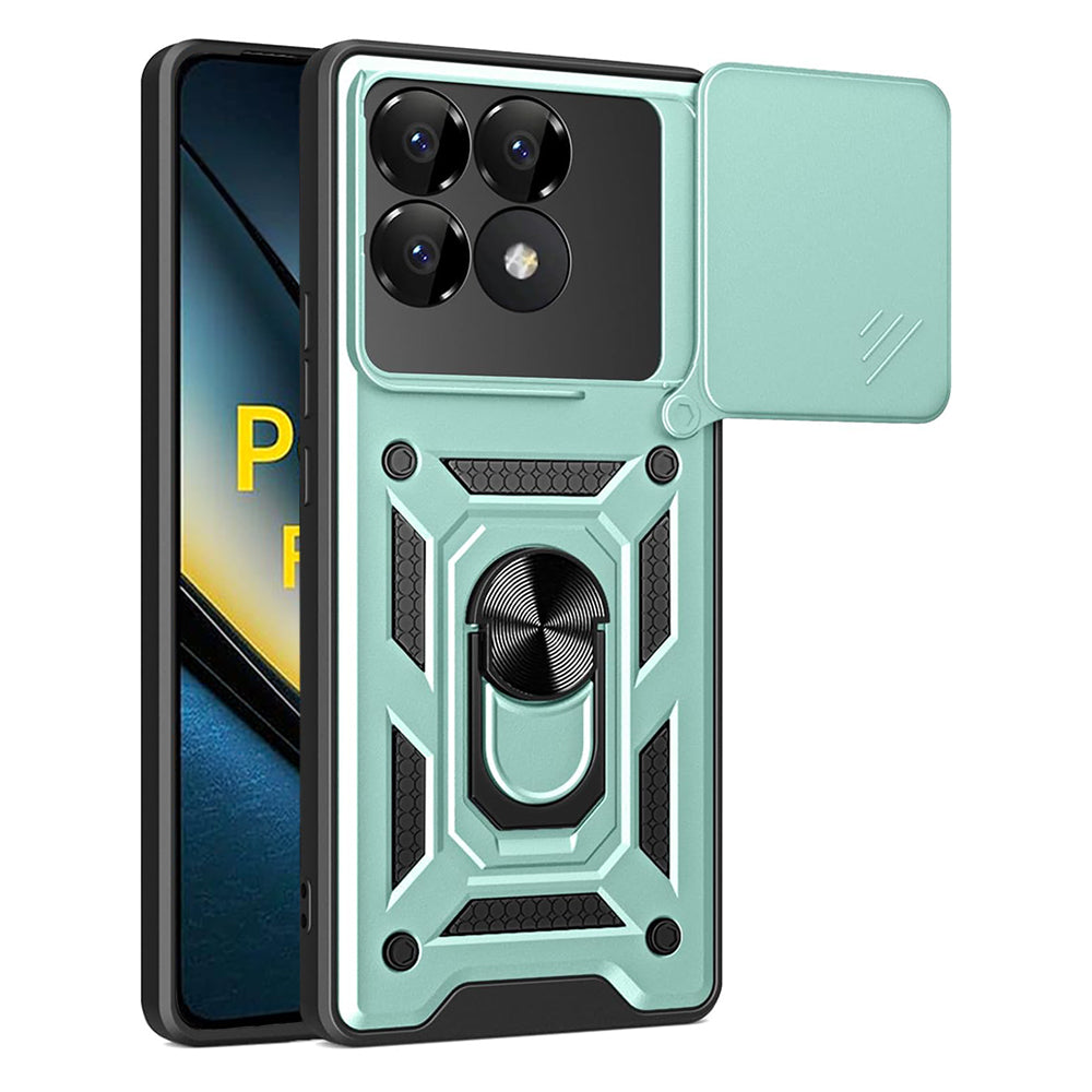 Kuori Xiaomi Poco F6 Pro:lle, Techsuit, CamShield, Vihreä