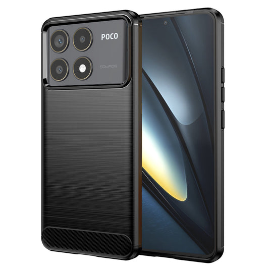 Case for Xiaomi Poco F6 Pro, Techsuit, Carbon, Black