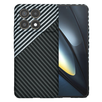 Case for Xiaomi Poco F6 Pro, Techsuit, Carbonite FiberShell, Black Gray