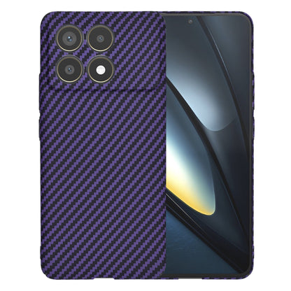 Case for Xiaomi Poco F6 Pro, Techsuit, Carbonite FiberShell, Purple