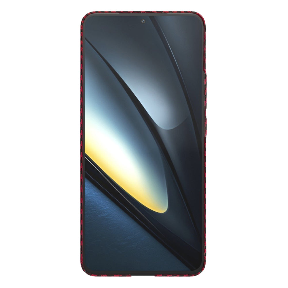 Case for Xiaomi Poco F6 Pro, Techsuit, Carbonite FiberShell, Red