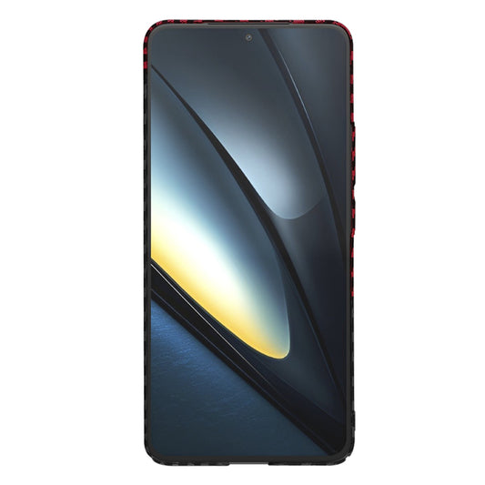 Kuori Xiaomi Poco F6 Pro:lle, Techsuit, Carbonite FiberShell, Musta Punainen