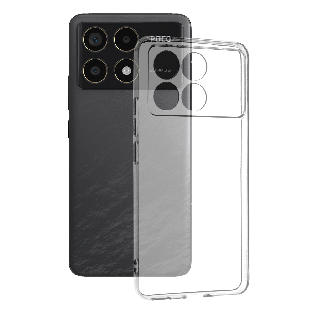 Case for Xiaomi Poco F6 Pro, Techsuit, Clear, Transparent